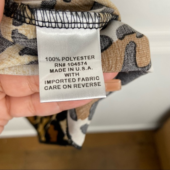 The Vanity Room Leopard Print Off-Shoulder Dress Size XLP - Picture 8 of 8